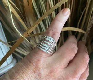 Sterling Silver Multi-Band High-Polish Ring thumbnail 3