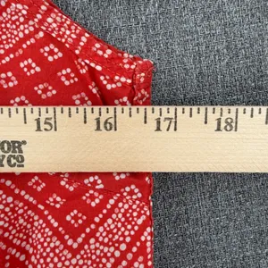 The North Face Womens Red Print Organic Cotton Henley Tank Top Small thumbnail 9