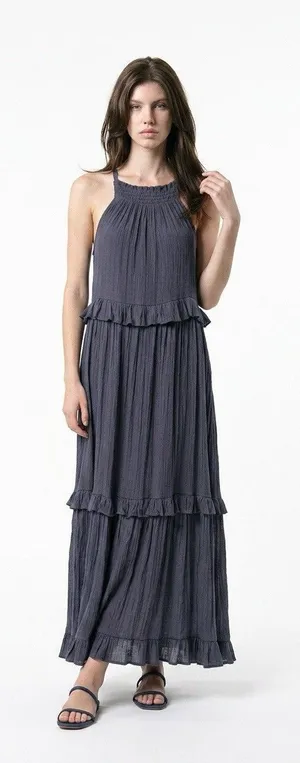 Listicle Women's Small Blue Maxi Racerback Dress thumbnail 1