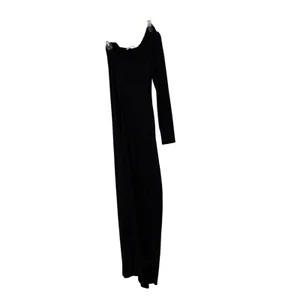 Reformation Black Nostra One Shoulder Slit Maxi Dress Size Large thumbnail 5