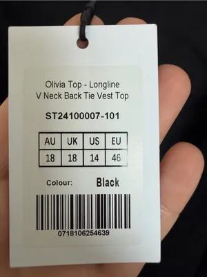 NWT Showpo OLIVIA TOP Longline Linen V Neck Back Tie Vest Top 14 thumbnail 4