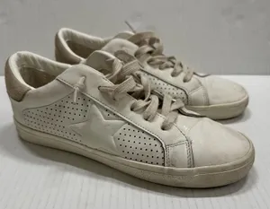 Vintage Havana Navy Shoes Womens 8 White‎ Camel Leather Star Low Top Sneakers thumbnail 1