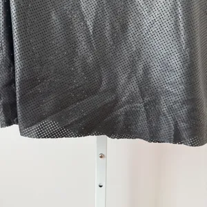 Anine Bing sz XS Black Perforated 100% Lambskin Leather Tank Top Back‎ Zip Goth thumbnail 3