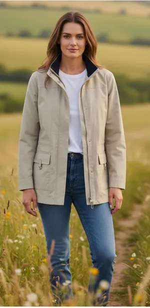 Mackintosh‎ Beige Jacket Women's Size M Outerwear Rain Coat Chore Barn Jacket thumbnail 1