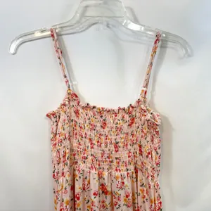 Culture Code Medium Maxi Dress‎ Pink Floral Smocked Cottagecore Feminine 1264 thumbnail 10