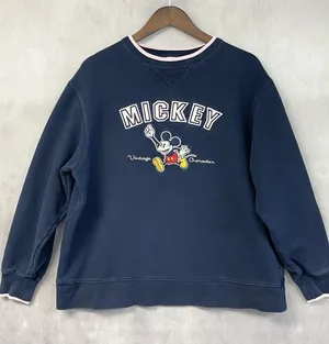 Walt Disney World Mickey Mouse Womens Sweatshirt Size XL Varsity Character Retro thumbnail 1