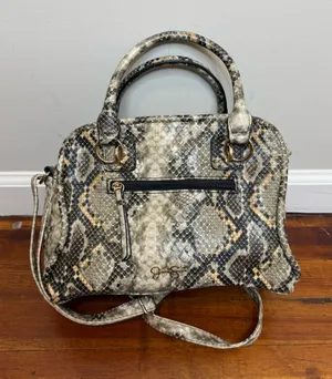 Jessica Simpson Snake-Print Satchel - Neutral Tones thumbnail 1