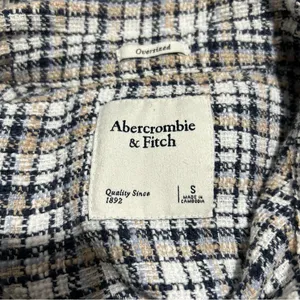 Abercrombie & Fitch Plaid Oversized Button Front Shirt Jacket Small thumbnail 7