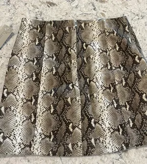 NWT Snake Print Leather Skirt thumbnail 3
