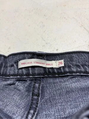 Levi’s premium Ribcage straight ankle black Jeans 26 thumbnail 5