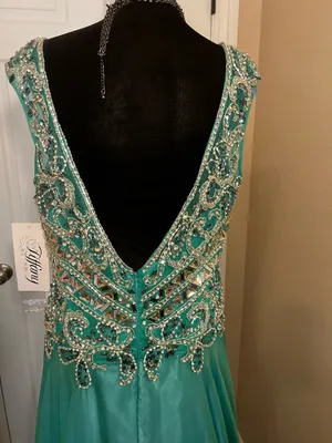 Tiffany Designs Elegant fancy maxi prom dress thumbnail 6