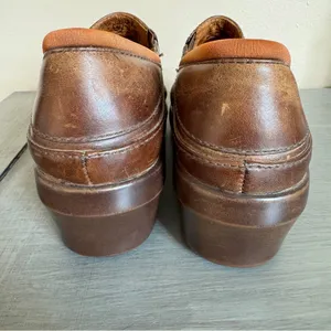 Ariat Shoes Womens 7 1/2 Brown Leather Santa Cruz Comfort Slip‎ On Clogs thumbnail 2