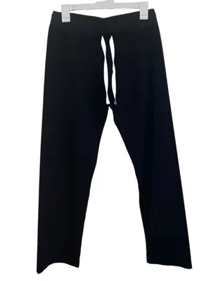 FIGS Black Scrub Pants Yoga Waistband Drawstring Technical Comfort thumbnail 2