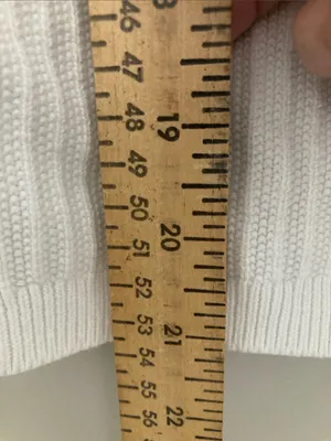 Talbots Cream Ribbed V-Neck Button Front Cardigan M thumbnail 8