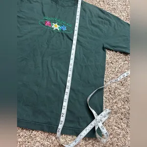 Detto Fatto Vintage Single Stitch Dark Green T-Shirt With Switzerland Embroidery thumbnail 6