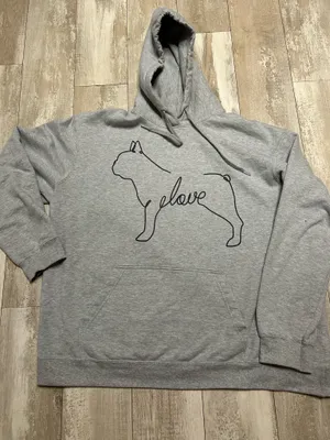 Frenchie hoodie Gray Size 2X thumbnail 1