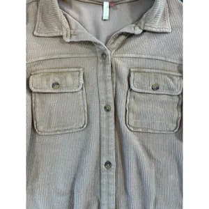 Anthropologie Pilcro Duster Shacket in Taupe Size‎ Small thumbnail 6