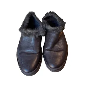 Sesto Meucci Black Leather Fur Lined Comfort Clogs Women's 6.5 NWOB Cozy Luxury thumbnail 6