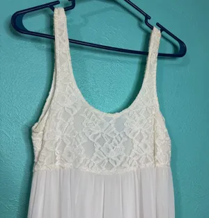 Abercrombie & Fitch Mini White Flowy boho dress thumbnail 3