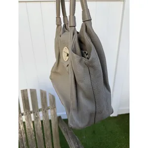 KATE SPADE‎ Pebbled Leather Bexley Stevie Satchel Shoulder Bag Light Gray S thumbnail 3