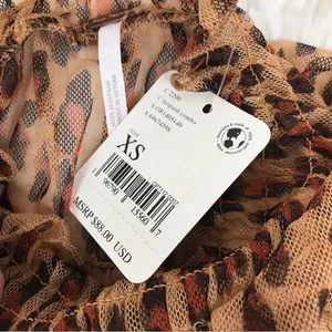 FREE PEOPLE Sheer Leopard Print Smocked Long Sleeve Top Mock‎ Neck Size XS New thumbnail 9