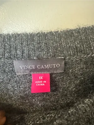Vince Camuto Heather Gray Knit Crewneck Raglan Sleeve Sweater NWT Size 1X thumbnail 5