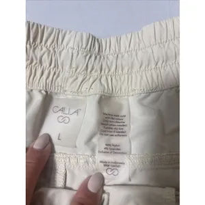 Calia Tan Pull On Active Drawstring Pocket Shorts Size Large Athleisure Gym READ thumbnail 2