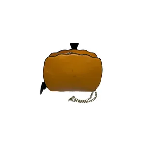 Pumpkin-Shaped Crossbody Purse With A Removable Chain Strap Halloween Fashion thumbnail 2