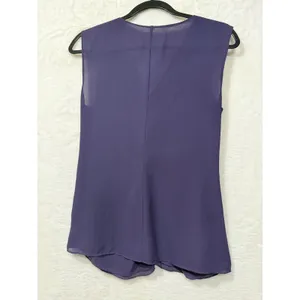 Michael Michael Kors Purple Twist Front V-Neck Sleeveless Blouse Top‎ Small thumbnail 11