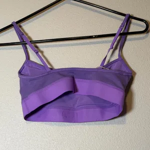 Skims Cotton Rib Scoop Bralette-Vivid Violet NWT XS thumbnail 3