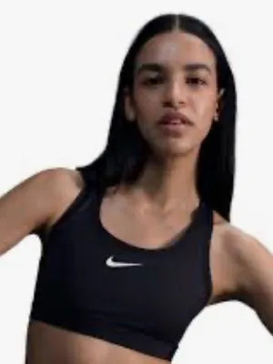 Nike Swoosh Dri-FIT Racerback Sports Bra - Black (Size Large, EUC) thumbnail 1
