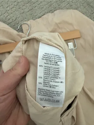 Madewell The Harlow Wide Leg Pants Beige Linen Blend Sailor Waist Size 8 thumbnail 14