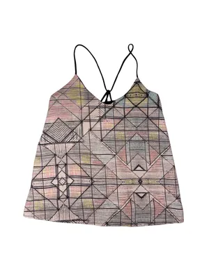 Geometric Pastel Sleeveless Flowy Tank Multiple Size L thumbnail 2