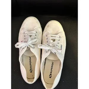 Superga 2750 Cotu Classic Sneakers Off‎ White Canvas Low Top Womens 9.5 Mens 8 thumbnail 3