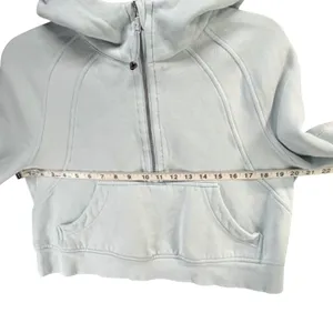 Lululemon Scuba Oversized Half-Zip Hoodie Womens XS-S Powder Blue Fleece Casual thumbnail 9