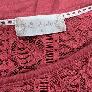 Altar’d State Red Lace Babydoll Top Women’s Medium thumbnail 3