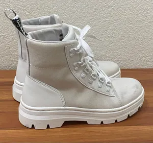 DR. MARTENS Combs Platform Boots in White Ajax+Extra Tough Poly Lace Up Boots 8 thumbnail 4