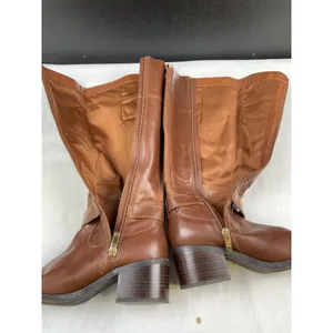 Mark Fisher Women's Brown Leather Tall Boots/Shoes Heel 2" Size 5.5 SKU 4728 thumbnail 8
