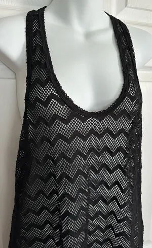 Roxy Black Swim Cover-Up No Size Tag (M) thumbnail 10