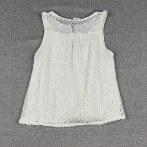 Akemi + Kin Tank Top Womens‎ S White Scoop Neck Lace Anthropologie Lined Boho thumbnail 11