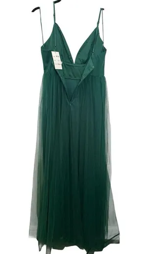 Maniju Green Maxi Dress Color EMERALD Style MF21427 Size L thumbnail 8