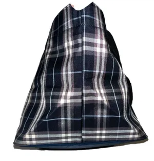 Burberry Authentic Vintage Blue Label Navy Nova Check Canvas Tote thumbnail 5