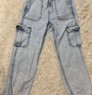 👖🔜 Aeropostale Light Blue Cargo Jeans thumbnail 1