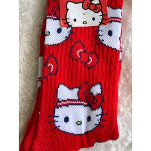 Sanrio Hello Kitty Red Crew Socks Mid Calf Size 5-10 Valentine's NEW Sanrio thumbnail 5