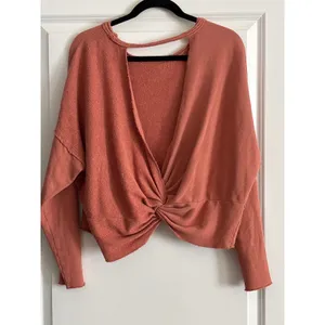 Aerie Weekend Pretty Twist Back‎ Raw Hem Sweatshirt Small thumbnail 8