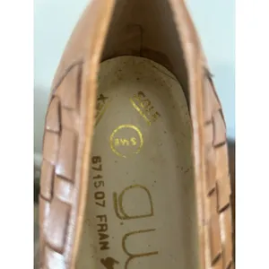 Vintage 90’s Women’s G Wiz Woven Leather Loafers Size 8.5 Old Money Brown Flats thumbnail 6