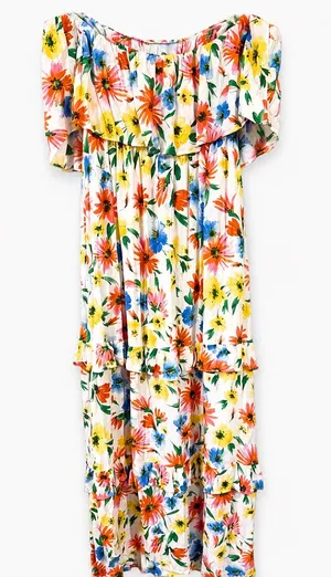 Lush Clothing 840 Floral Strapless Tube Top Maxi Dress thumbnail 1