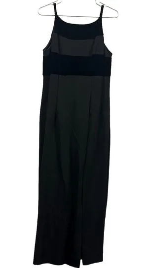 Jazz II Formal Black Velvet Accent Slit Front Sleeveless Maxi Gown Dress Size 10 thumbnail 12