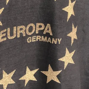Vintage Europa Germany Sweatshirt Size 9/XL Black with 12 Gold Stars Women's thumbnail 3