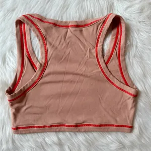 Bootaybag Women's Tan and Red Crop Sleep Shirt Size M thumbnail 5